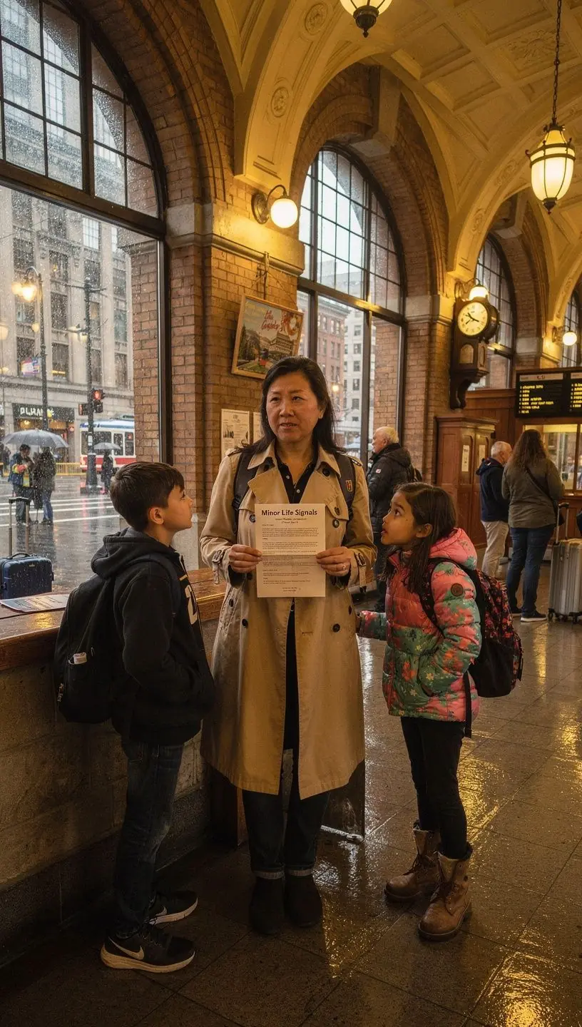 Автомобиль, припаркованный у живописного озера в лесу.